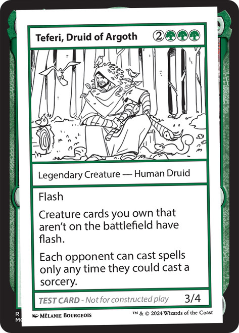 Teferi, Druid of Argoth\nMystery Booster - Test Cards (No Symbol)\nSingle\nMagic The Gathering