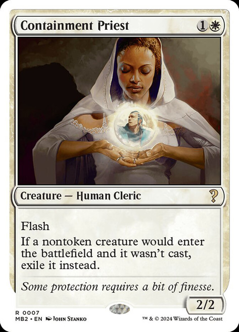 Containment Priest\nMystery Booster 2\nSingle\nMagic The Gathering