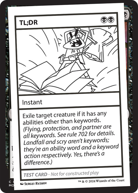 TL;DR | Mystery Booster - Test Cards (No Symbol) | Star City Games