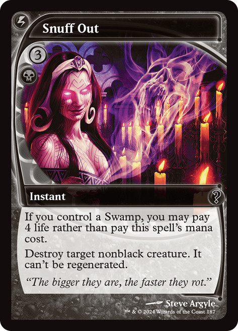 Snuff Out\nMystery Booster 2\nSingle\nMagic The Gathering