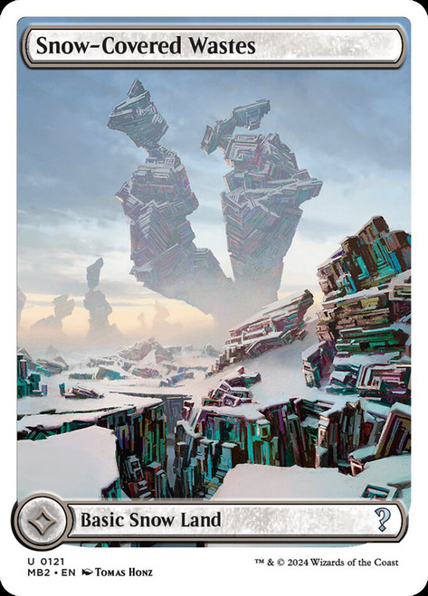 m10006 MH3 309 foil 英語　冠雪の荒地　フルアート Snow-Covered Wastes {#309) (Full Art) | Modern Horizons 3