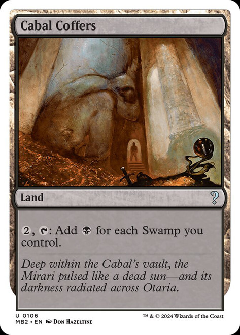 Cabal Coffers\nMystery Booster 2\nSingle\nMagic The Gathering