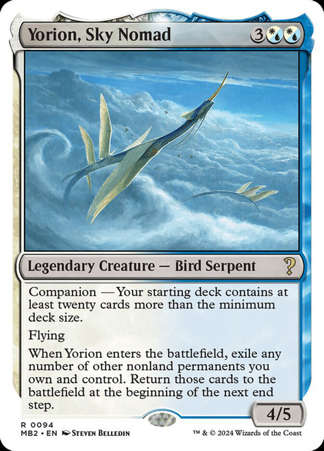 Yorion, Sky Nomad\nMystery Booster 2\nSingle\nMagic The Gathering