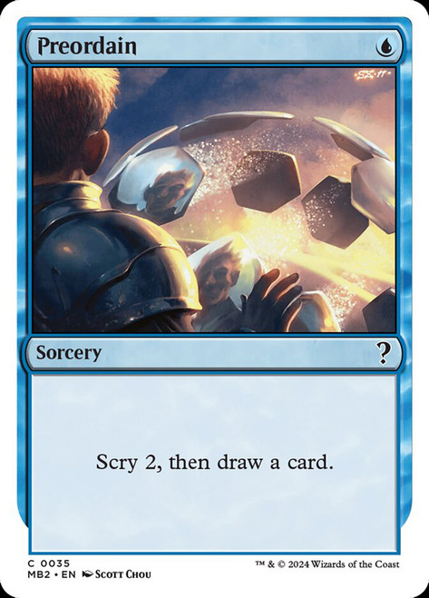Preordain\nMystery Booster 2\nSingle\nMagic The Gathering