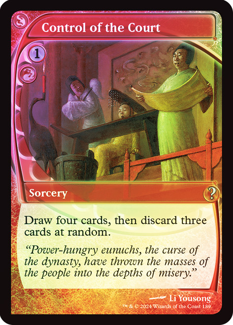 Control of the Court\nMystery Booster 2\nSingle\nMagic The Gathering
