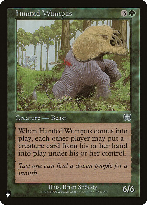 Hunted Wumpus\nPlaneswalker Symbol Reprints\nSingle\nMagic The Gathering