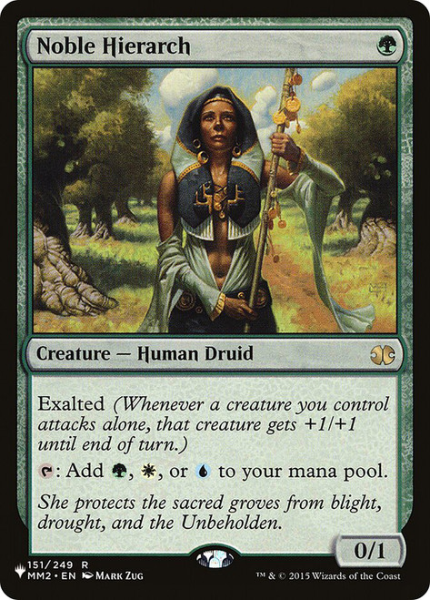 Noble Hierarch\nPlaneswalker Symbol Reprints\nSingle\nMagic The Gathering