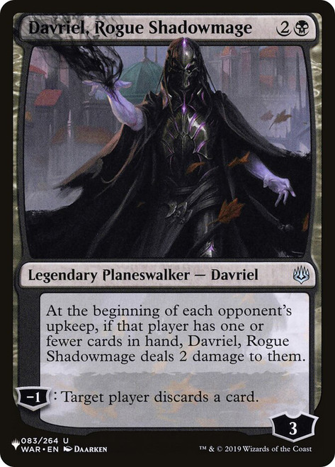 Davriel, Rogue Shadowmage\nPlaneswalker Symbol Reprints\nSingle\nMagic The Gathering