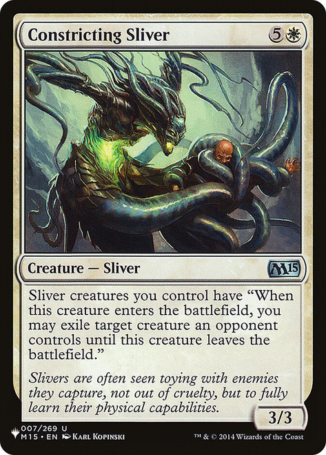Constricting Sliver\nPlaneswalker Symbol Reprints\nSingle\nMagic The Gathering