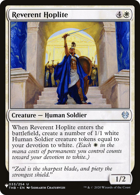 Reverent Hoplite\nPlaneswalker Symbol Reprints\nSingle\nMagic The Gathering