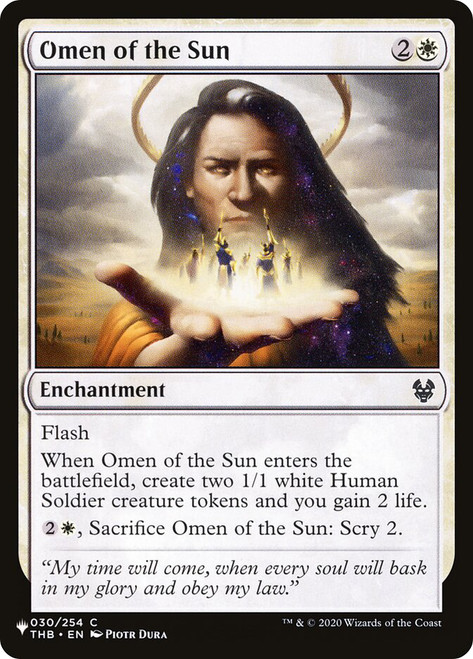 Omen of the Sun\nPlaneswalker Symbol Reprints\nSingle\nMagic The Gathering