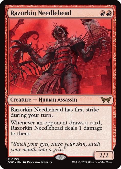 Razorkin Needlehead\nDuskmourn: House of Horror\nSingle\nMagic The Gathering