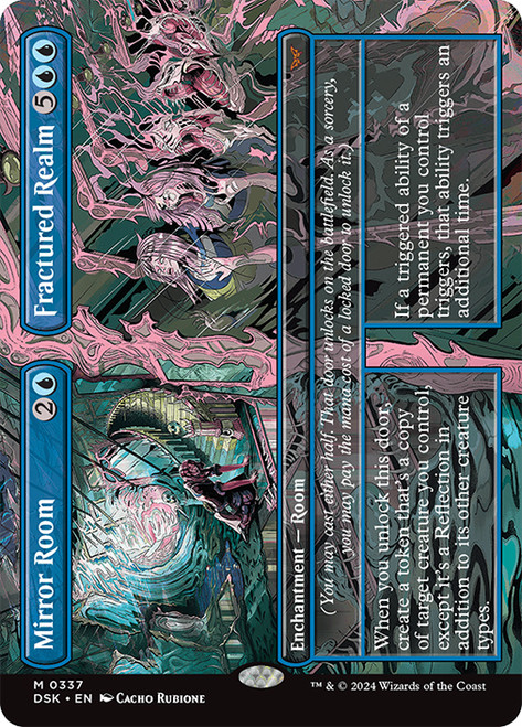 Mirror Room // Fractured Realm (Borderless)\nDuskmourn: House of Horror - Variants\nSingle\nMagic The Gathering