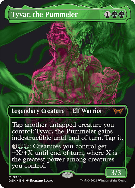Tyvar, the Pummeler (Borderless)\nDuskmourn: House of Horror - Variants\nSingle\nMagic The Gathering