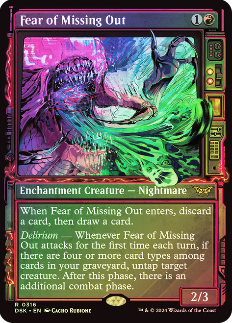 Fear of Missing Out (Showcase)\nDuskmourn: House of Horror - Variants\nSingle\nMagic The Gathering