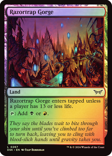 Razortrap Gorge\nDuskmourn: House of Horror\nSingle\nMagic The Gathering