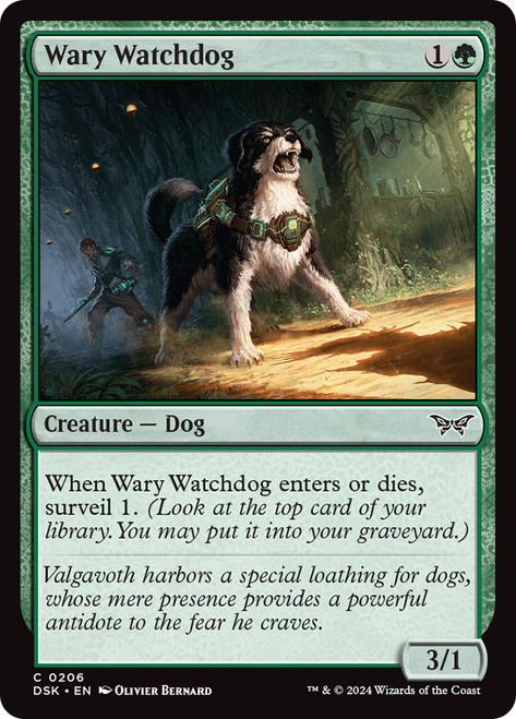 Wary Watchdog\nDuskmourn: House of Horror\nSingle\nMagic The Gathering