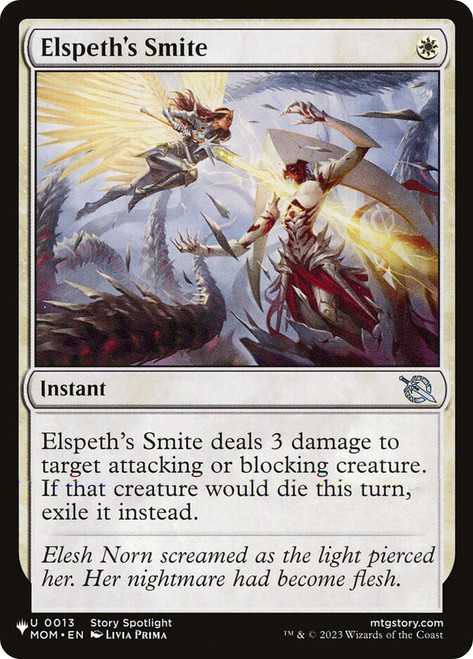 Elspeth's Smite\nPlaneswalker Symbol Reprints\nSingle\nMagic The Gathering