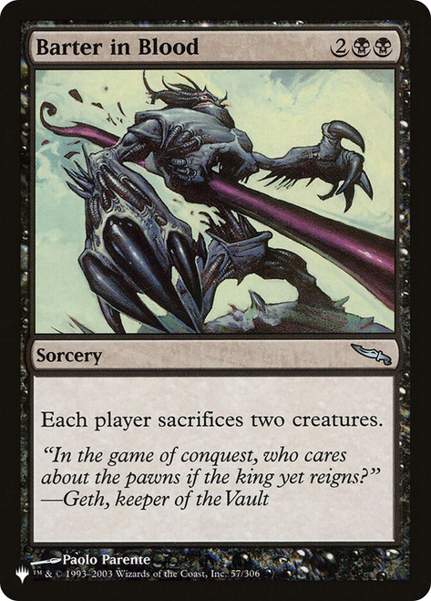 Barter in Blood\nPlaneswalker Symbol Reprints\nSingle\nMagic The Gathering