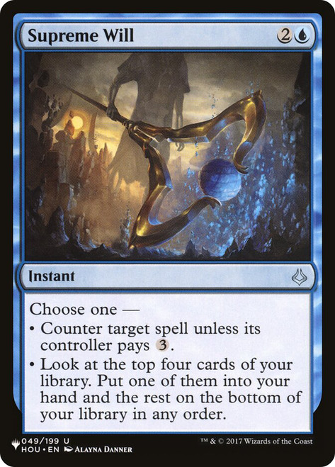 Supreme Will\nPlaneswalker Symbol Reprints\nSingle\nMagic The Gathering