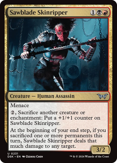 Sawblade Skinripper\nDuskmourn: House of Horror\nSingle\nMagic The Gathering