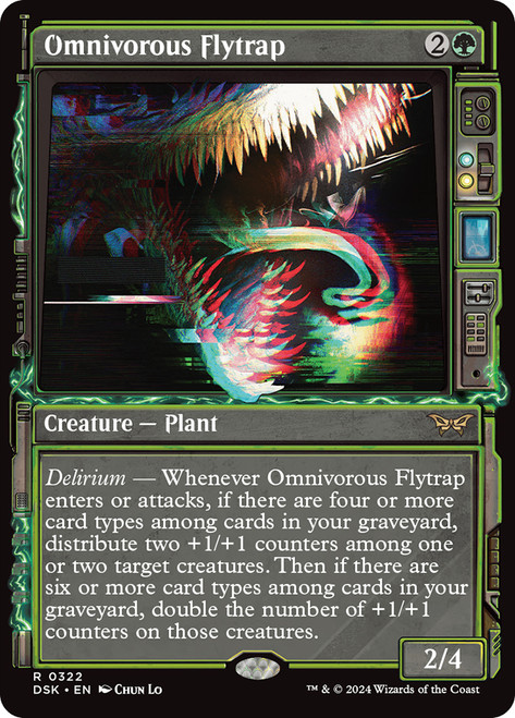Omnivorous Flytrap (Showcase)\nDuskmourn: House of Horror - Variants\nSingle\nMagic The Gathering