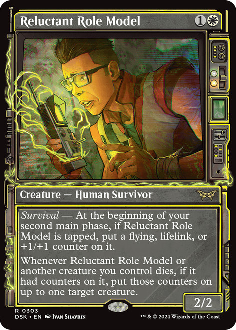 Reluctant Role Model (Showcase)\nDuskmourn: House of Horror - Variants\nSingle\nMagic The Gathering