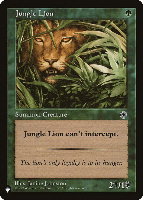 Jungle Lion\nPlaneswalker Symbol Reprints\nSingle\nMagic The Gathering