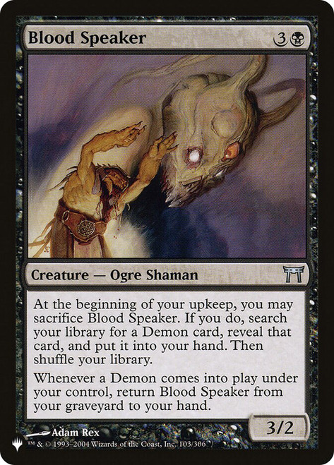 Blood Speaker\nPlaneswalker Symbol Reprints\nSingle\nMagic The Gathering