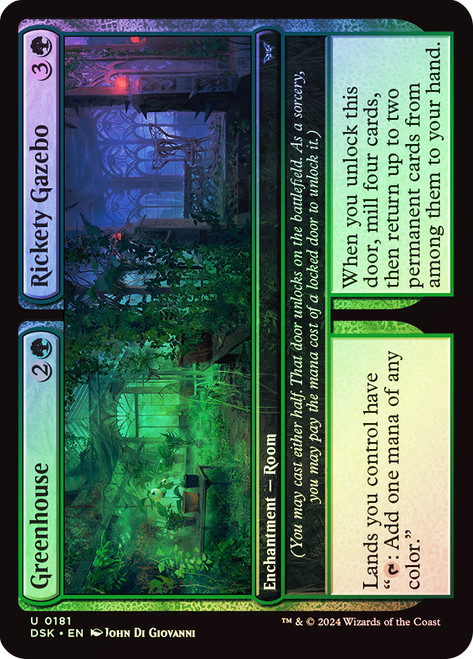 Greenhouse // Rickety Gazebo\nDuskmourn: House of Horror\nSingle\nMagic The Gathering