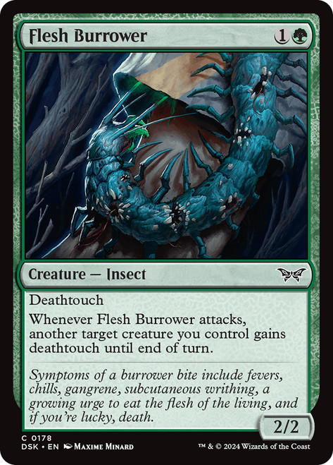 Flesh Burrower\nDuskmourn: House of Horror\nSingle\nMagic The Gathering