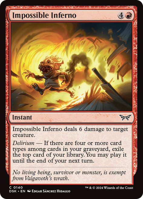 Impossible Inferno\nDuskmourn: House of Horror\nSingle\nMagic The Gathering