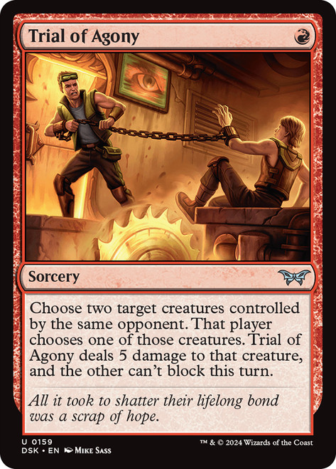 Trial of Agony\nDuskmourn: House of Horror\nSingle\nMagic The Gathering