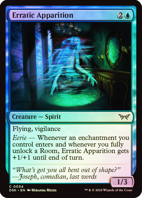 Erratic Apparition\nDuskmourn: House of Horror\nSingle\nMagic The Gathering
