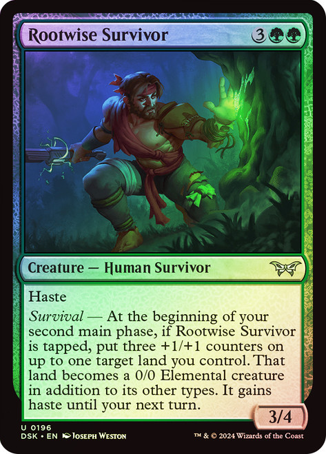 Rootwise Survivor\nDuskmourn: House of Horror\nSingle\nMagic The Gathering