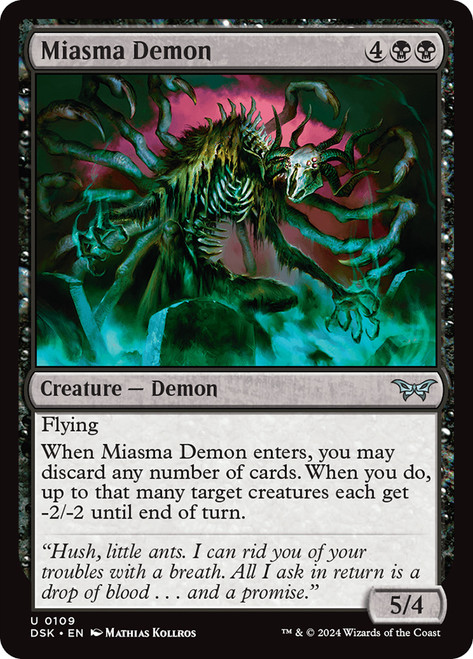Miasma Demon\nDuskmourn: House of Horror\nSingle\nMagic The Gathering