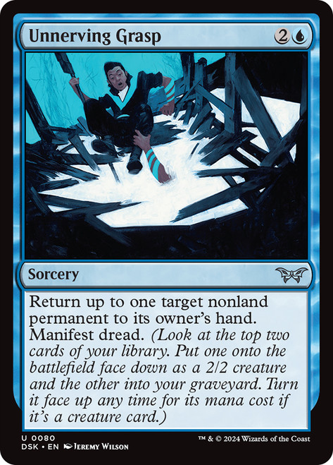 Unnerving Grasp\nDuskmourn: House of Horror\nSingle\nMagic The Gathering