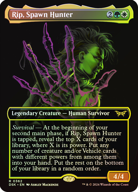 Rip, Spawn Hunter (Borderless)\nDuskmourn: House of Horror - Variants\nSingle\nMagic The Gathering