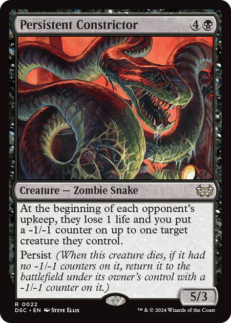 Persistent Constrictor\nDuskmourn: House of Horror Commander\nSingle\nMagic The Gathering