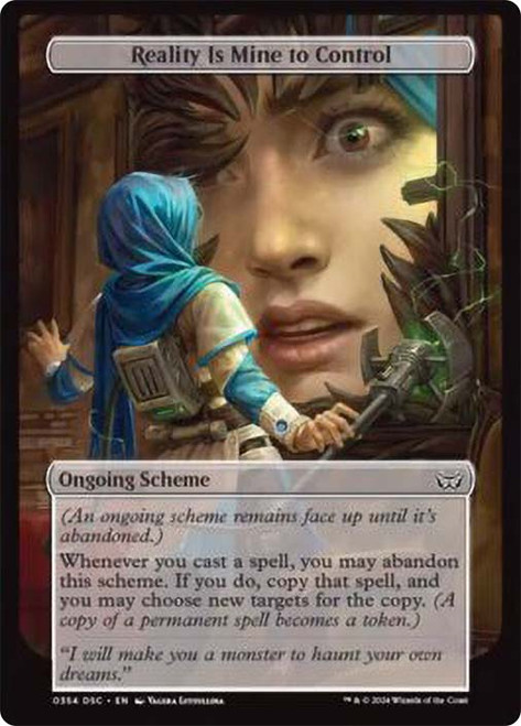 Reality Is Mine to Control\nDuskmourn: House of Horrors Commander Archenemy - Schemes\nSingle\nMagic The Gathering