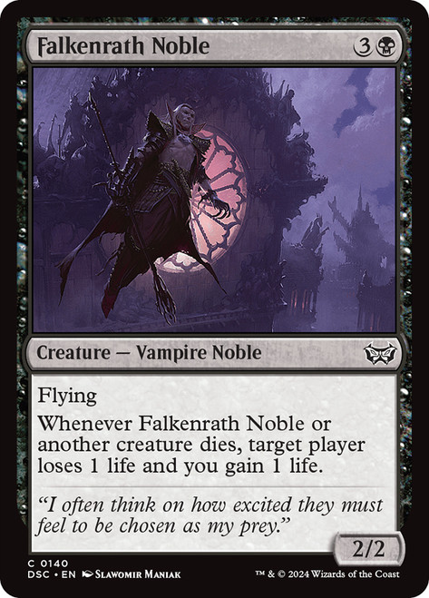 Falkenrath Noble\nDuskmourn: House of Horror Commander\nSingle\nMagic The Gathering