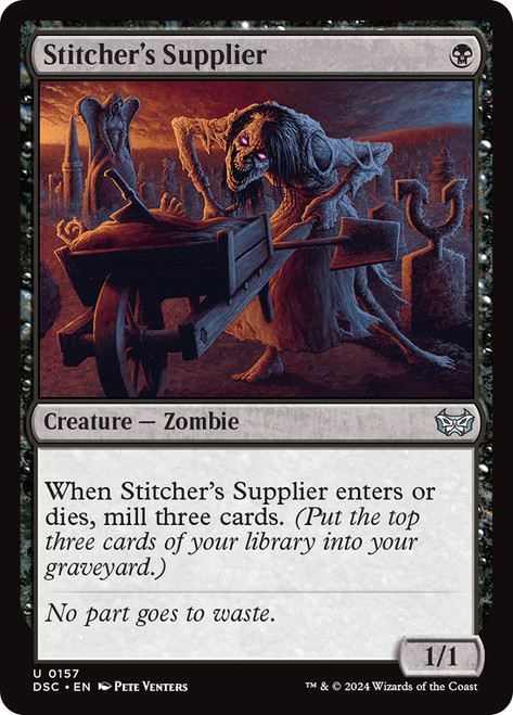 Stitcher's Supplier\nDuskmourn: House of Horror Commander\nSingle\nMagic The Gathering