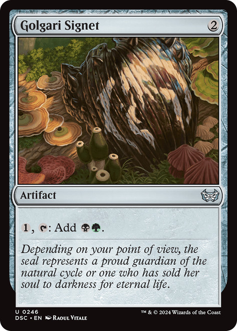 Golgari Signet\nDuskmourn: House of Horror Commander\nSingle\nMagic The Gathering