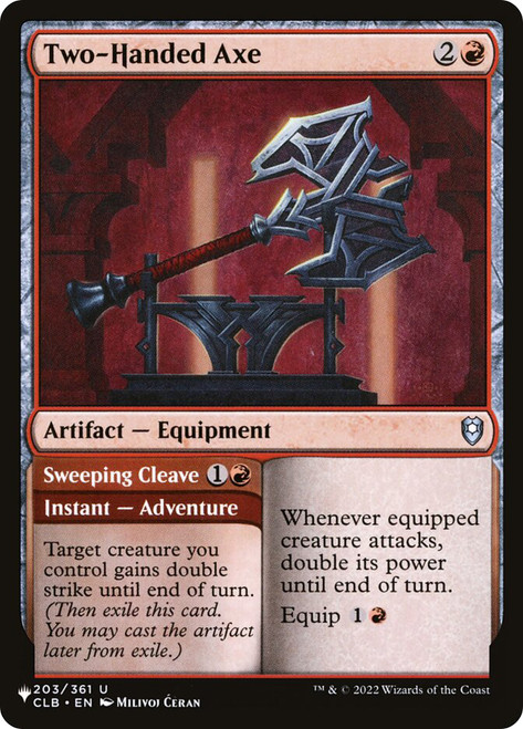 Two-Handed Axe // Sweeping Cleave | Commander Legends: Battle for