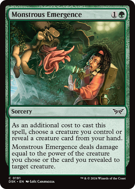 Monstrous Emergence\nDuskmourn: House of Horror\nSingle\nMagic The Gathering