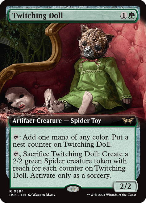 Twitching Doll (Extended Art)\nDuskmourn: House of Horror - Variants\nSingle\nMagic The Gathering