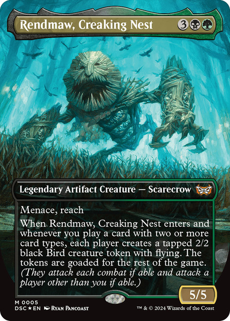 Rendmaw, Creaking Nest (Borderless)\nDuskmourn: House of Horror Commander - Variants\nSingle\nMagic The Gathering