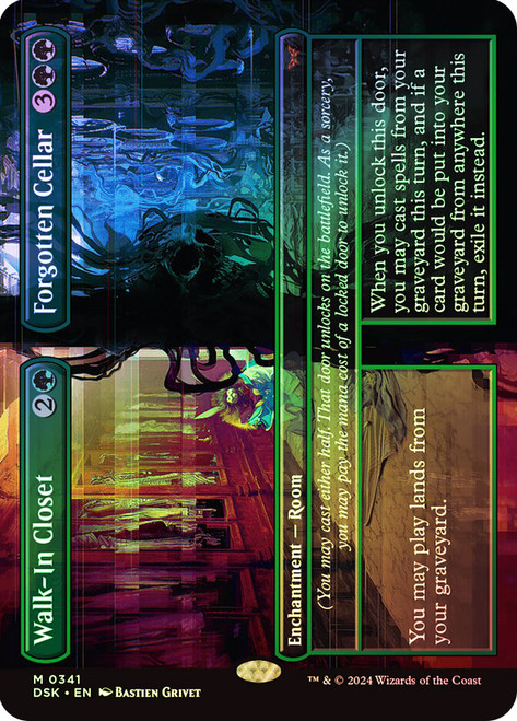 Walk-In Closet // Forgotten Cellar (Borderless)\nDuskmourn: House of Horror - Variants\nSingle\nMagic The Gathering