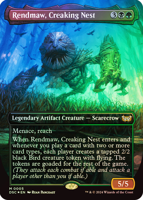 Rendmaw, Creaking Nest (Borderless)\nDuskmourn: House of Horror Commander - Variants\nSingle\nMagic The Gathering