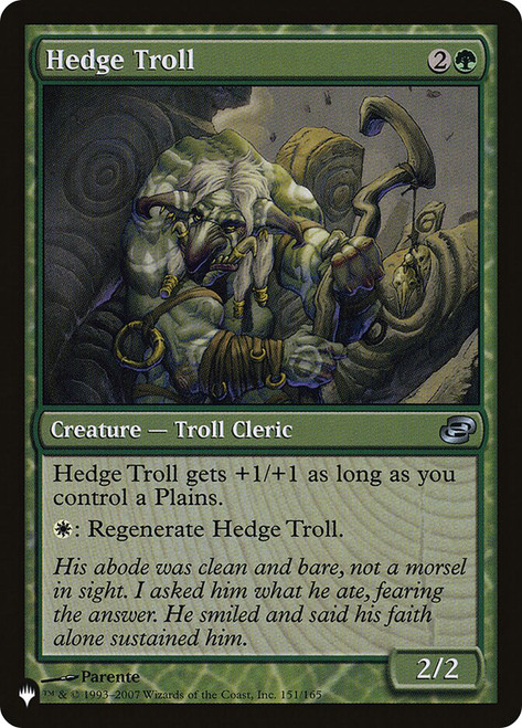 Hedge Troll\nPlaneswalker Symbol Reprints\nSingle\nMagic The Gathering